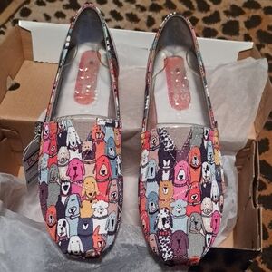 Skechers Multi Color Dog Print Slip-On Shoes